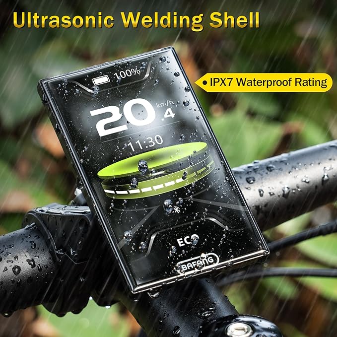 BAFANG Display DPC18/C010 for BBS01B BBS02B BBSHD M400, M500 Mid Motor Pedal Assist eBike Computer Display with Automatic Backlight UART/CAN Protocol