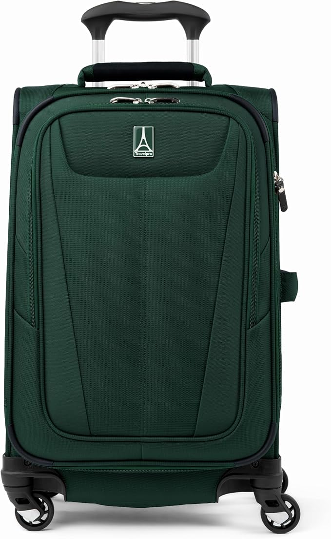 Travelpro Maxlite 5 ソフトサイド 拡張可能荷物 4輪スピナー付き 軽量スーツケース 男女兼用 フォレストグリーン 機内持ち込み手荷物 21インチ