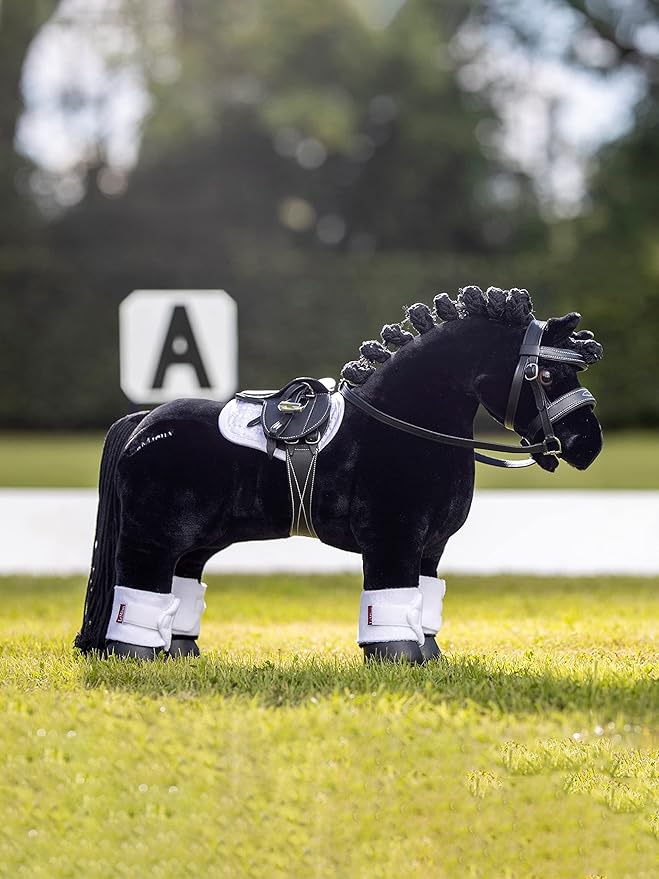 LeMieux Toy Pony Double Bridle - Functioning Leather Bridle - Black - Ages 8+