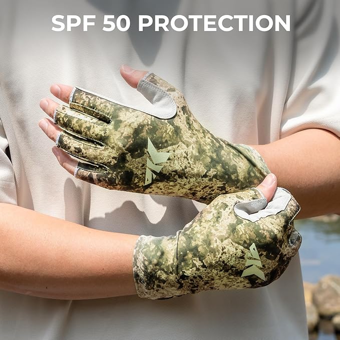 KastKing La Sal フィッシンググローブ UPF50+ 日焼け止め UV保護 指なしグローブ 男女兼用 アウトドア、カヤック、ボート、パドリング、カヌー、ハンティング用