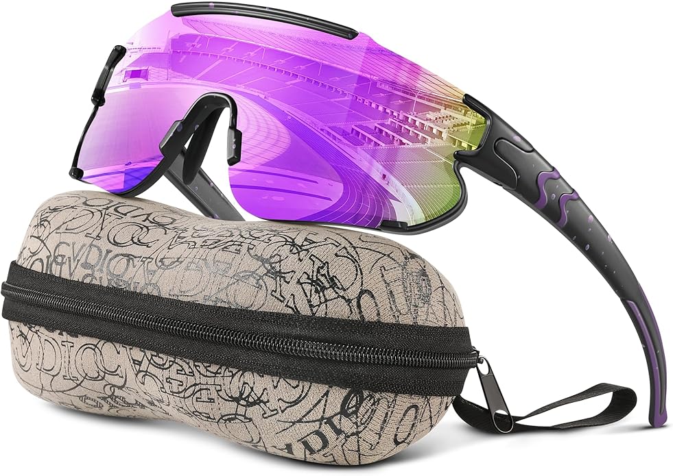 Kids Baseball Polarized Sunglasses: Sports Sunglasses for Boys Girls 3-12 Youth Sun Glasses for Cycling Running