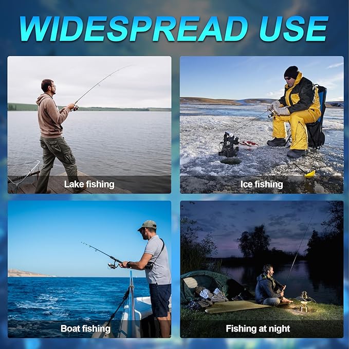Underwater Fishing Camera 5 in,1080P Ice Fishing Camera with 220° Wide Angle Night Vision,100FT Cable & 8000mAh Battery,IP68 Waterproof Underwater Camera for Ice Lake Sea Boat Fishing