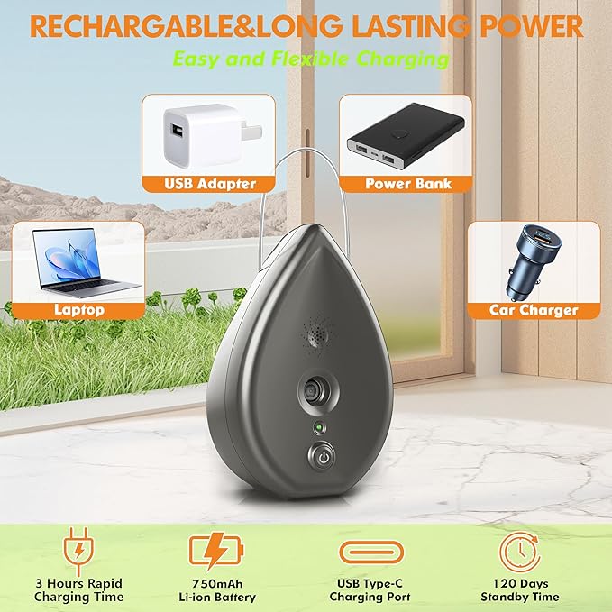 Anti Barking Device for Dogs, Rechargeable Bark Box Ultrasonic Barking Deterrent with 3 Modes/Irregular Ultrasound Frequency/Automatically Electronic Dog Whistle Stop Neighbors Dog from Barking(Grey)