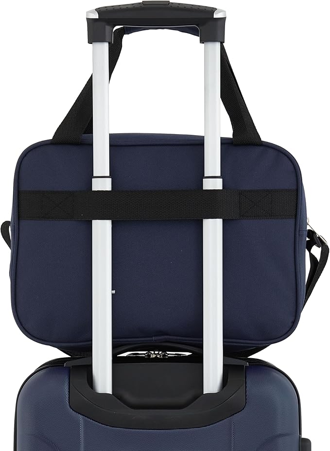 Travelers Club Chicago ハードサイド 拡張可能 スピナーラゲッジ、ネイビーブルー、3点セット