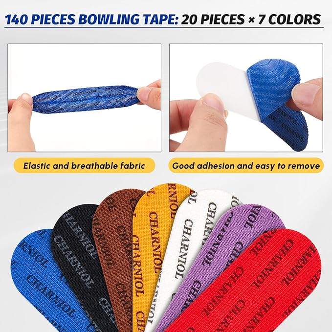 140 Pieces Bowling Tape Bowling Finger Thumb Tape for Ball Hole Thumb Protection Bulk for Sport Supplies