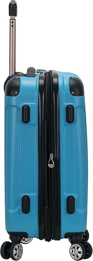 Rockland London ハードサイドスピナーホイール荷物、ターコイズ、機内持ち込み20インチ