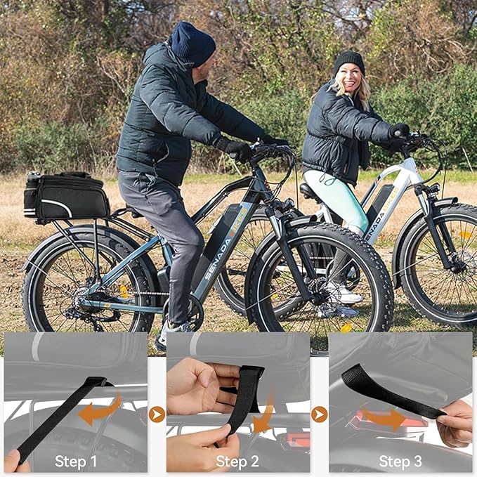 Bike Rack Bag,20L Large Capacity Waterproof PVC Bicycle Pannier Saddle Bag with Multiple Foldable Pockets for Rear Rack, Commuter Travel Outdoor Cycling Road Mountain Ebike,Reflective Strips, Black