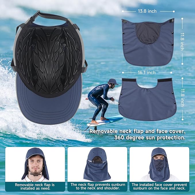 Tontron Wasumer Watersports Cap | Kayaking Bump Cap|Surfing Hat | Low Profile Helmet