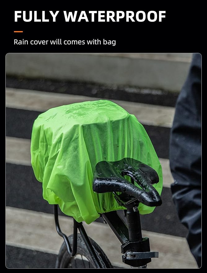 ROCKBROS Bike Rack Bags - 9LHard Shell Bicycle Rear Rack Bag Large Pannier for Bicycle Rear Rack Bags Bike Rear Seat Bag Bike Trunk Bag Ebike Battery Bag Bike Saddle Bag for Rear Rack Bike Accessories