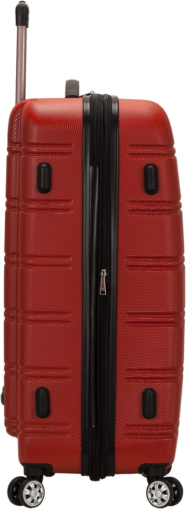 Rockland Melbourne Hardside Expandable Spinner Wheel Luggage, Red, 3-Piece Set (20/24/28)
