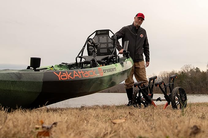 YakAttack Kayak Carts with Adjustable Frame & Wheel Options | All-Terrain, Sand & Solid Tire Variations | Durable Folding Transport System for Kayaks & Canoes | Made in USA