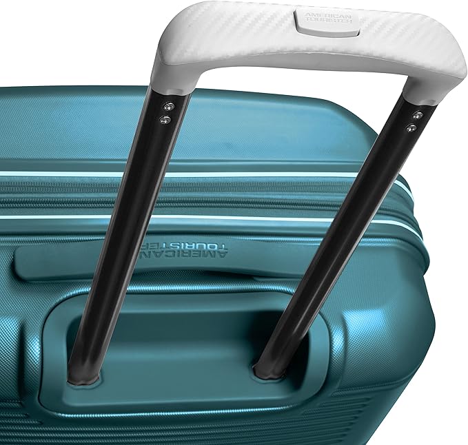 American Tourister Stratum 2.0 Hardside Expandable Luggage with Spinners, Bright Teal, 2PC SET (Carry-on/Large)