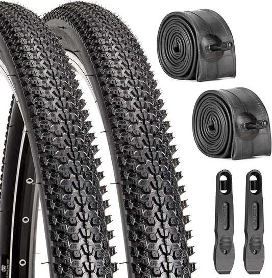 Replacement Bike Tire -26’’x1.95’’,26’’x2.25’’, 27.5’’x2.1’’, 27.5’’x2.2’’, and 29’’x2.2’’ Durable Folding Mountain Bike Tire - 60 TPI Bicycle Tires