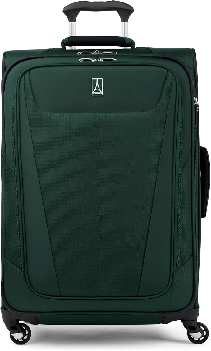 Travelpro Maxlite 5 ソフトサイド 拡張可能ラゲッジ 4輪スピナー付き 軽量スーツケース 男女兼用 フォレストグリーン チェックイン-M 25インチ