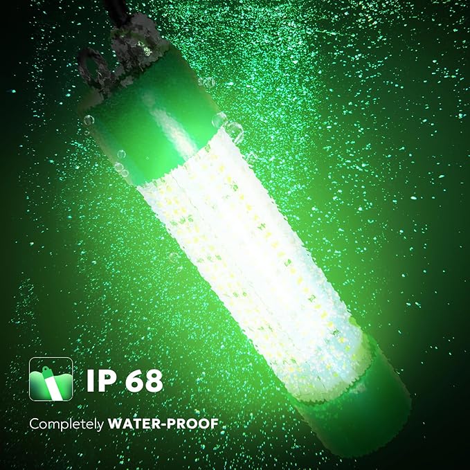 SF DC 12V LED水中集魚灯 45W 70W 100W 集魚灯 5600 7000 13000lm グリーン集魚灯 ドックおよびボート用 水中IP68防水 シガーライターまたはバッテリークリップ付き