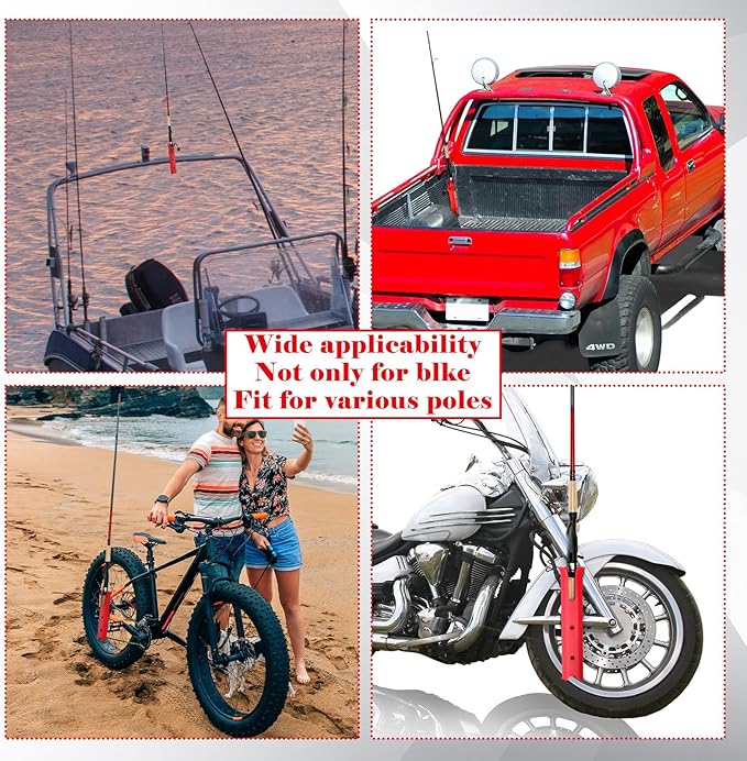 Pole Mount Fishing Rod Holders for Bike Rack Rotatable Fishing Chair Pole Holders with Clamp for Boat Bicycle Motorcycle Kayak Cart