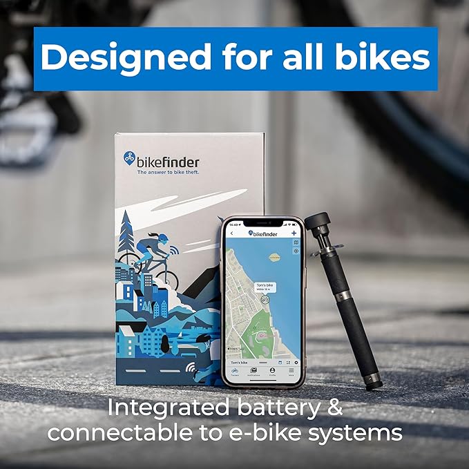 Gen2 - Anti-Theft Bike Tracker with Wi-Fi, GPS, LPWAN and Bluetooth, Hidden and Locked Inside Handlebar, Worldwide Coverage, eSIM Included - Subscription Required