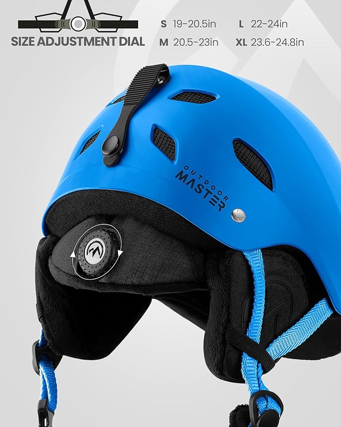 OutdoorMaster Kelvin Ski Helmet - Snowboard Helmet for Men, Women & Youth