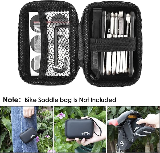 WOTOW Bike Repair Tool Kit - 21 in 1 Bicycle Multitool with Bone Wrench Portable Mountain Bike Tool Kit Riding Emergency Maintenance, Hex Key Wrench & Bike Tube Patch Kit & Tire Lever (21 in 1+Bone)
