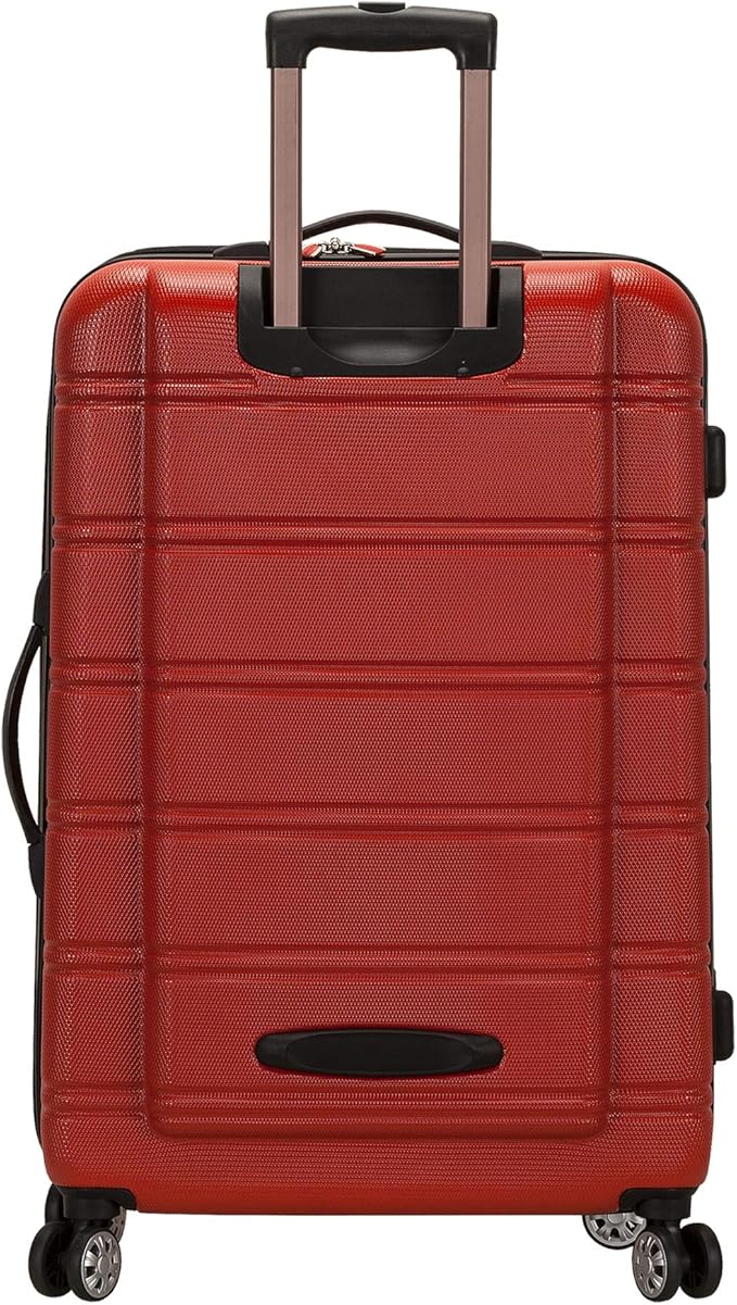 Rockland Melbourne Hardside Expandable Spinner Wheel Luggage, Red, 3-Piece Set (20/24/28)