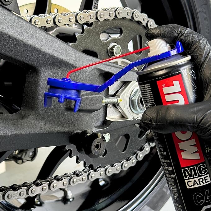 Oinker Motorcycle Chain Lube Applicator | Mess-Free Chain Wax, Chain Cleaner Attachment | for 525 Chain Size
