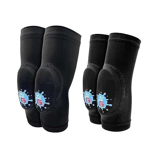 G-Form Lil' G Toddler Knee & Elbow Guard Set - Protective Cycling Elbow & Knee Guards with Pads for Toddlers - Bike Accessories & Sports Gear for Kids - Black, S/M