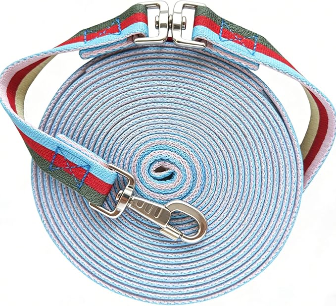 Premium Horse Training Lunge Line with Alloy Trigger Buckle for Accurate Equestrian Training of 26 Foot (8 Meters)