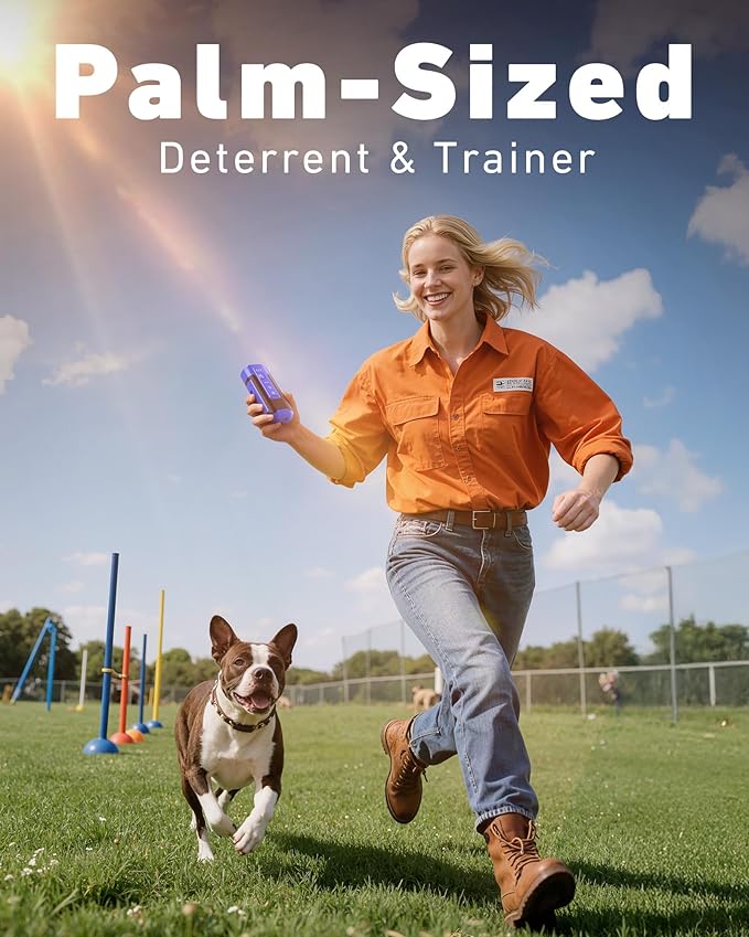 Dog Bark Deterrent Devices-Ultrasonic Anti Barking Device for Dogs with 50ft Range, Rechargeable No Barking Device for Own or Neighbor's Dogs, Portable Safe for Dogs/Humans | Indoor/Outdoor Use-Blue