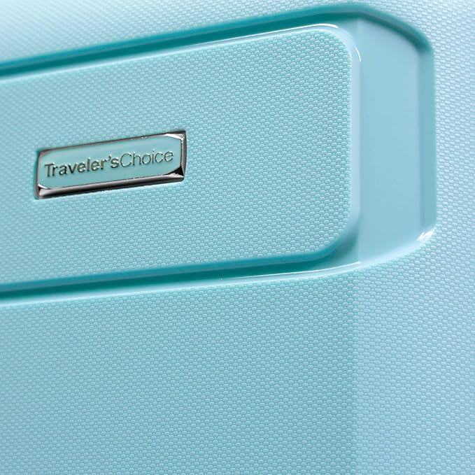 Traveler's Choice Pagosa ハードシェル 拡張可能スピナーラゲッジ、ベビーブルー、3点セット (22/26/30)