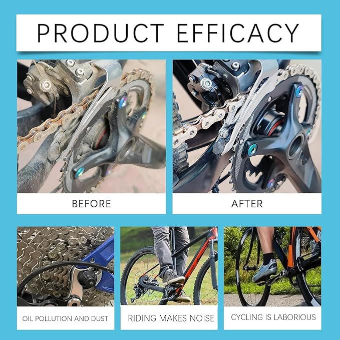Deep-Cleaning & Rust-Resistant Bicycle Chain Cleaner, Motorcycle Cleaning Kitwith Chain Cleaner,Professional Bike Chain Cleaner Set for Clean All Bicycles (3)