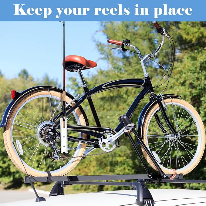 Pole Mount Fishing Rod Holders for Bike Rack Rotatable Fishing Chair Pole Holders with Clamp for Boat Bicycle Motorcycle Kayak Cart
