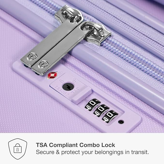 Traveler's Choice Pagosa ハードシェル 拡張可能スピナー荷物 ラベンダー 2点セット (22/26)