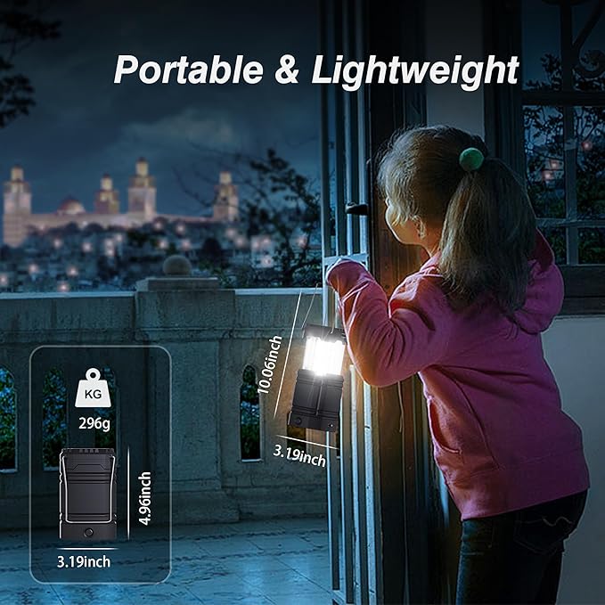 3000mAh大容量手回しソーラーキャンプランタン、ポータブル超高輝度LEDトーチ、23〜26時間連続点灯、USB充電器、アウトドア用電子ランタン