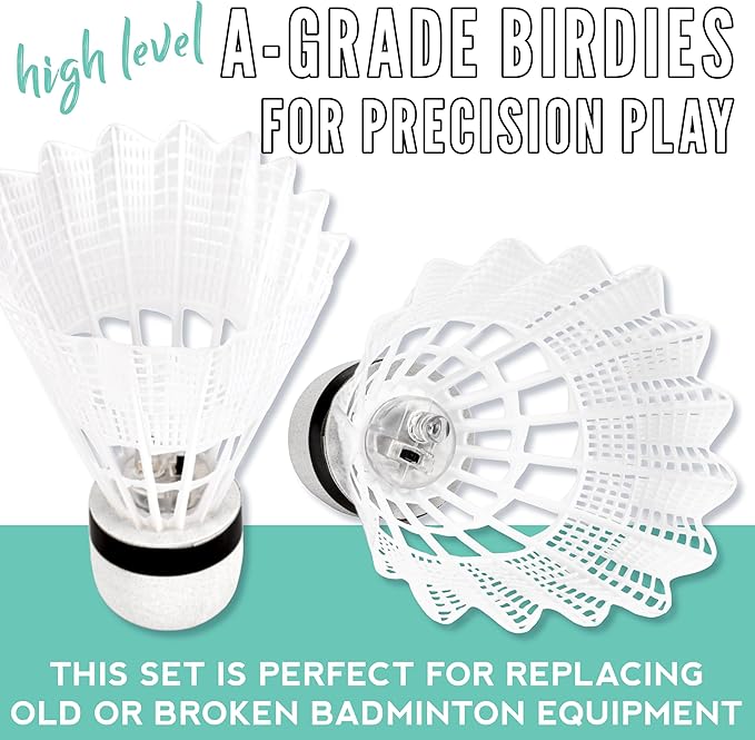 Franklin Sports Badminton Racket + Birdie Set - Replacement Badminton Equipment for Kids + Adults - 2 Player - 4 Player Badminton Racket Sets