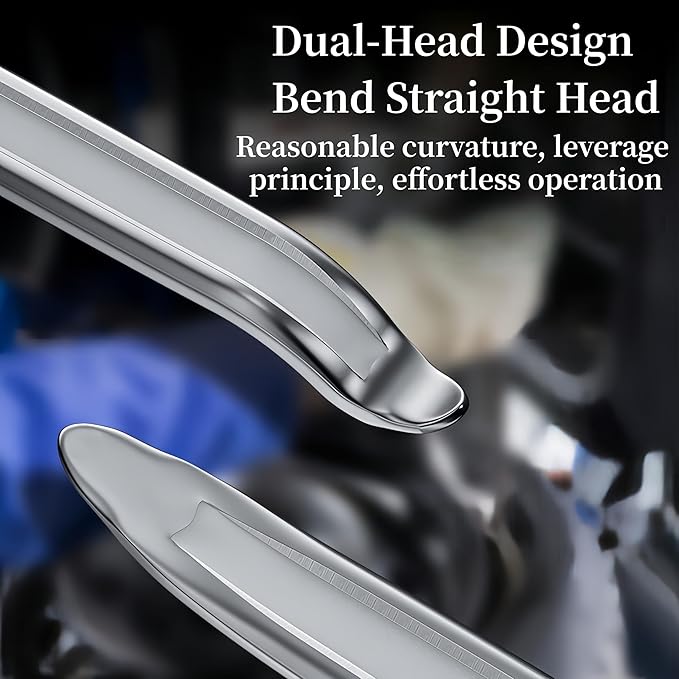 2 Pack 11.8 Inch Heavy Duty Tire Spoons Iron - Multi-Vehicle Tire Levers for Cars, Motorcycles, Bikes & Lawn Mowers