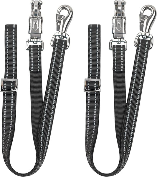 Cross Ties for Horse, Nylon Trailer Tie w/Quick-Release Panic Snap & Bull Snap Horse Trailer Accessories, Adjustable Length Range 42.5" to 73", Equestrian Supplies, Night Trace
