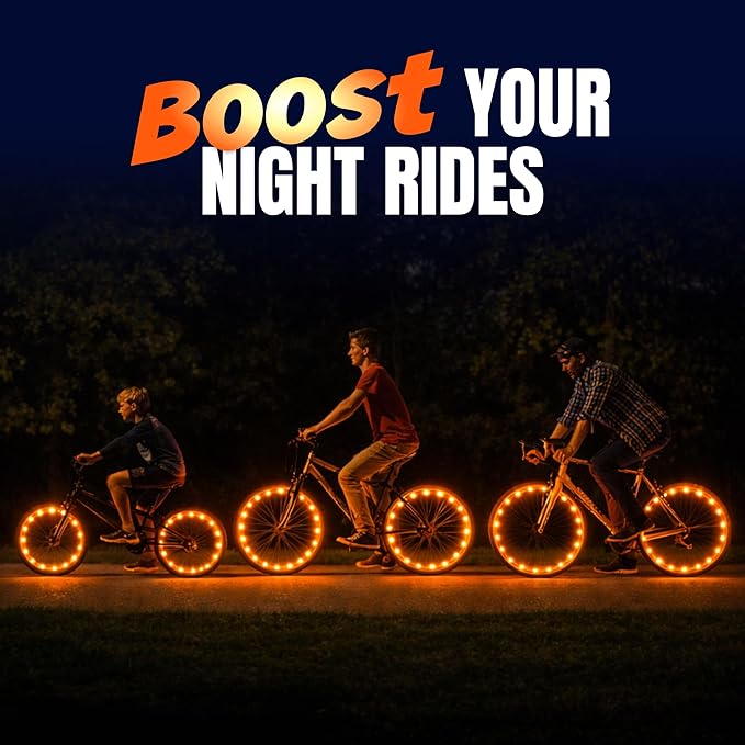 Activ Life LED Bike Wheel Lights with Batteries Included! Get 100% Brighter and Visible from All Angles for Ultimate Safety & Style (1 Tire Pack)