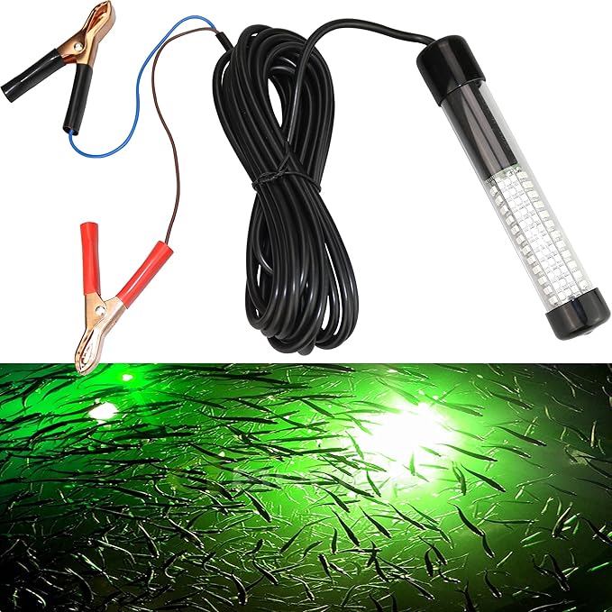 12V 14W 180 LED 1300ルーメン LED水中集魚灯 魚群探知ランプ 5mコード付き