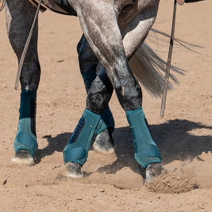 Classic Equine Legacy2 Support Boots, Front, Dragonfly Green, Large