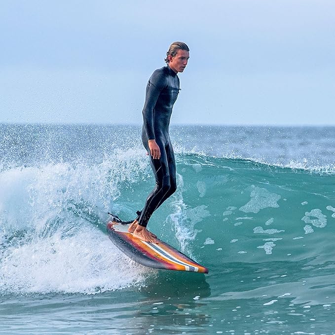 Fender x Wavestorm Collaboration 8ft Surfboard | Graphic top Deck with high Density Slick Bottom | for Kids and Adults | Foam Construction with Accessories | Leg Leash and Fin Set Included