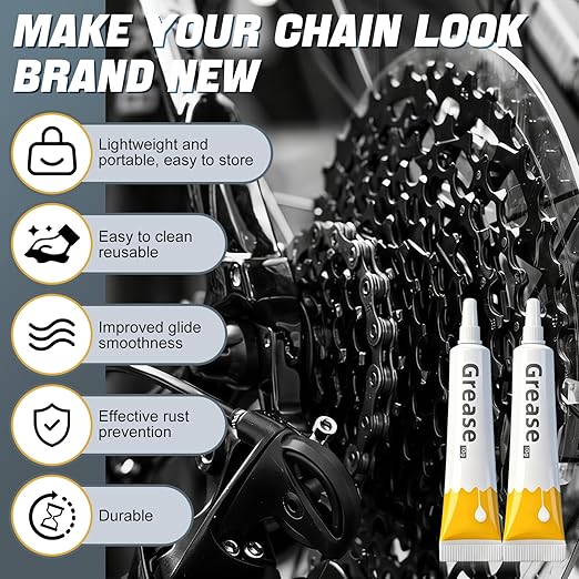 Gear Floss, Gears Floss 3D Printer, Motorcycle Chain Cleaning Kit with Lubricating Cream, Extended Service Life, Suitable for Bicycle Gear Shifting Pulleys and 3D Printer Lead Screws, etc