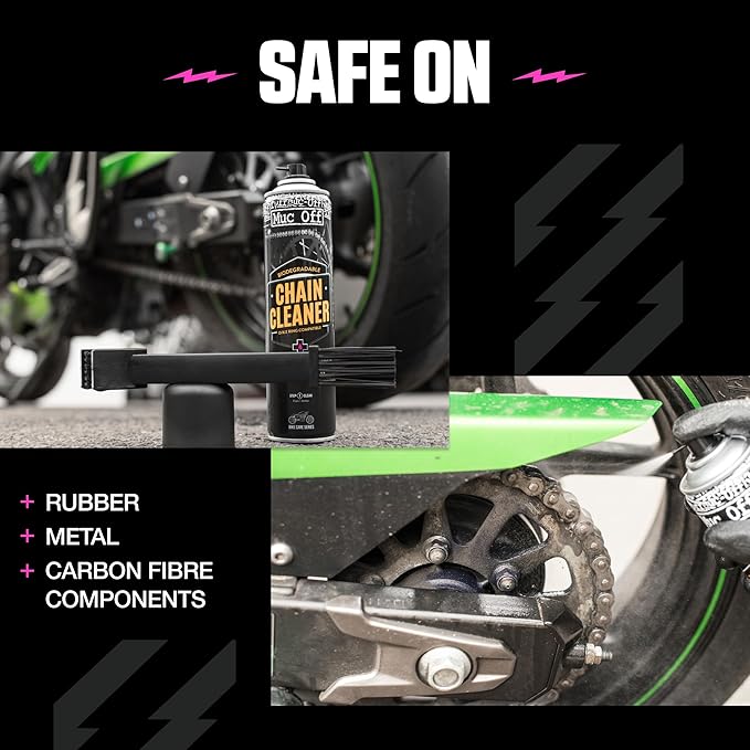 Muc-Off Motorcycle Chain Cleaner, 16.9 fl oz - Chain and Degreaser Spray for Cleaning - for On and Off-Road