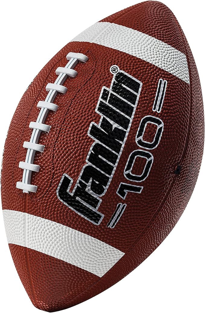 Franklin Sports キッズ ジュニア グリップライト ユース ジュニアサイズ ラバーフットボール - ピーウィー キッズ 耐久性 アウトドアフットボール - シングル＆バルクパックあり