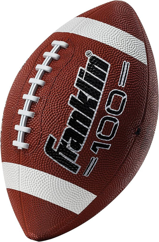 Franklin Sports キッズ ジュニア グリップライト ユース ジュニアサイズ ラバーフットボール - ピーウィー キッズ 耐久性 アウトドアフットボール - シングル＆バルクパックあり