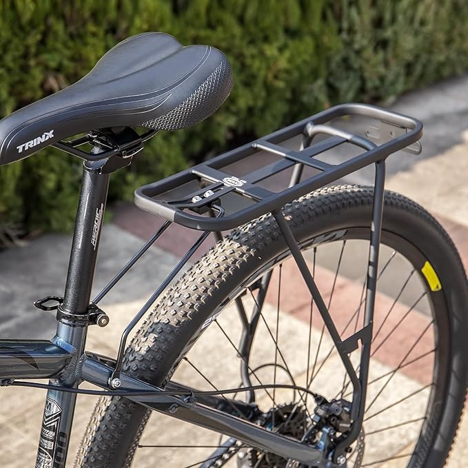 CXWXC Rear Bike Rack - Bike Cargo Rack for Disc Brake/Non-Disc Brake Mount - 66lbs Bicycle Pannier Touring Carrier Rack for 26"-27.5” or 29" Frames