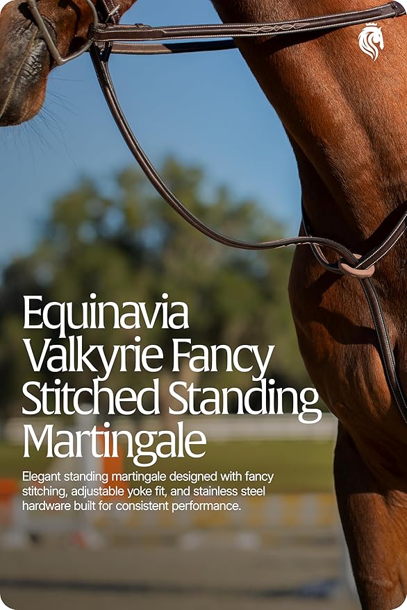 Equinavia Valkyrie Fancy Stitched Leather Standing Martingale