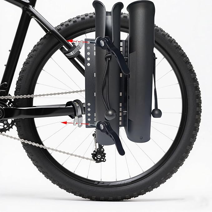 Bike Fishing Rod Holder,Bike Fishing Rod Rack and Carrier，Rod Rack for Bicycle，Easy to Install,Perfect Fishing Gift