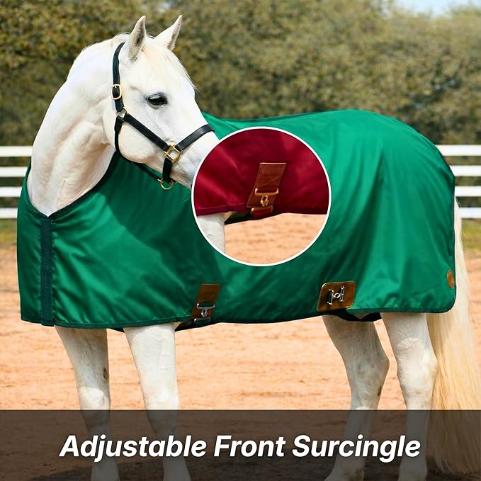 Nylon Horse 420D Stable Sheet | Breathable & Durable Horse Sheet | Keeps Coat Clean, Smooth & Shiny | Adjustable Fit Summer Sheet (60"– 86" Sizes)