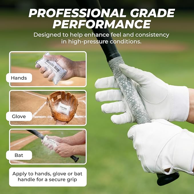 Hot Glove Extra Large Baseball Rosin Bag – Professional Pitching Rosin for Baseball & Softball – Dry Hand Grip Enhancer for Pitchers & Batters – Sweat Absorbing Grip Powder – Made in USA