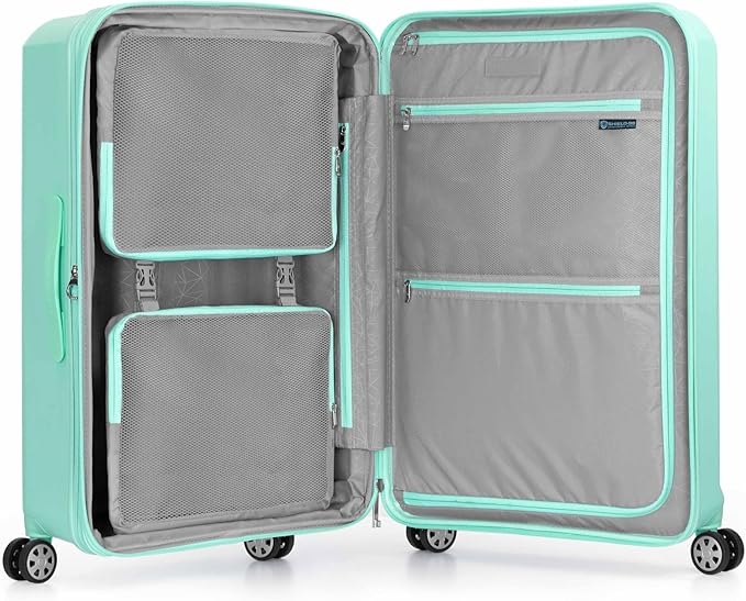 Traveler's Choice Pagosa ハードシェル 拡張可能荷物 スピナーホイール付き、ミント、30インチ 大型